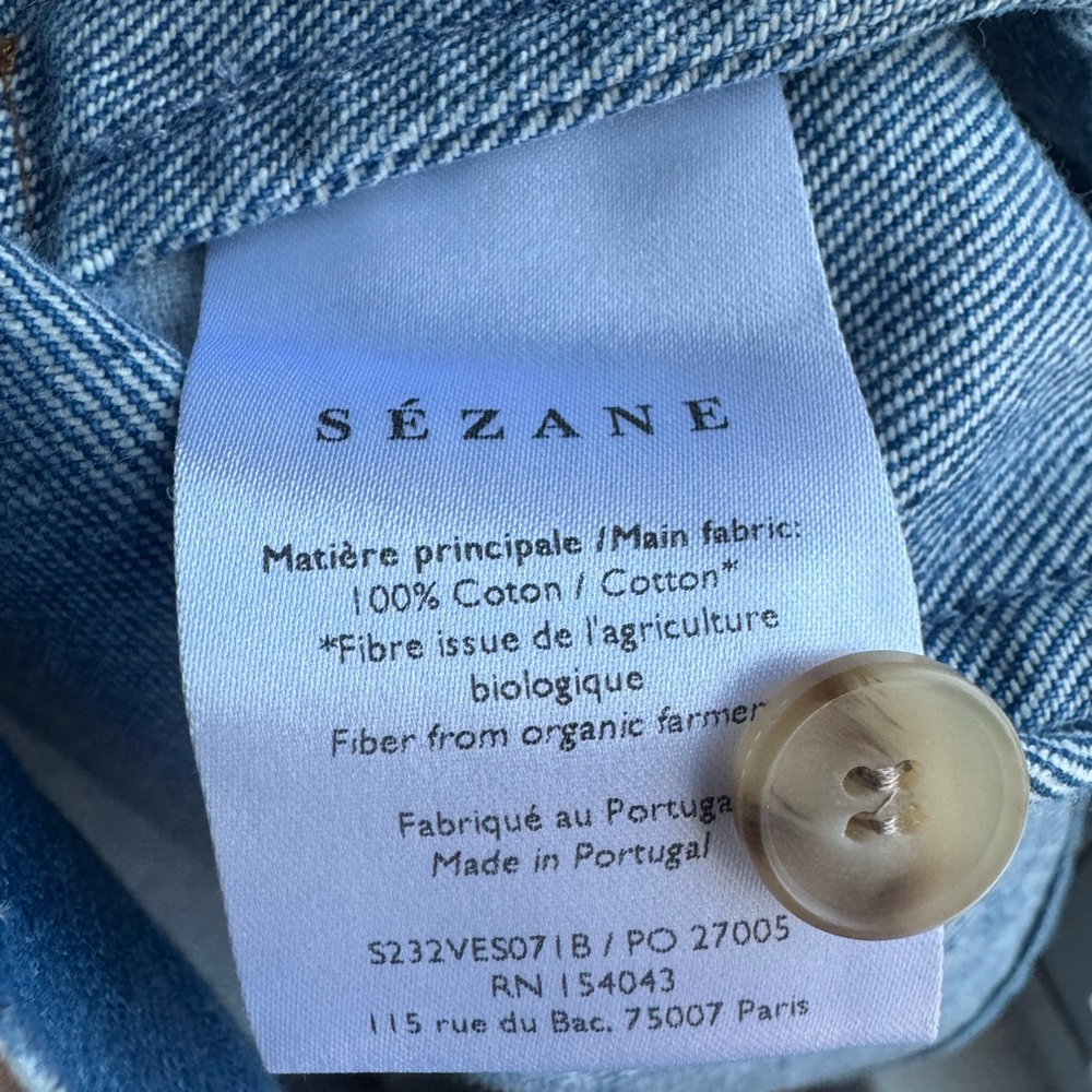 Sezane Blue Denim Will Jacket - Picture 5 of 8